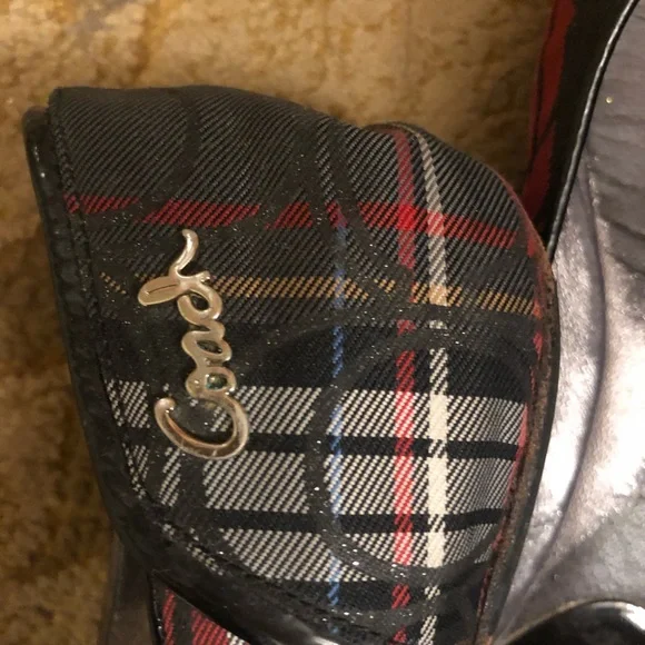 Coach Grey and Red Plaid Flats - Picture 3 of 4